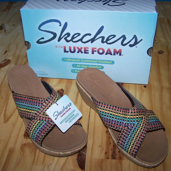 Skechers Shoes - Skechers NWB Luxe Foam Sandals Sz 7.5